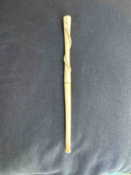 Carved Ivory Cigarette Holder with Snake Motif
