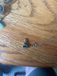 Silver-Toned Pendant Necklace with Dark and Clear Stones