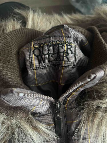 Clockhouse Outer Wear Plaid and Faux Fur Jacket