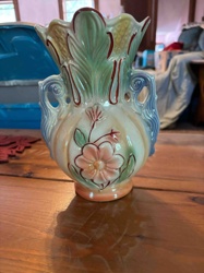 Brazil Art Pottery Floral Vase