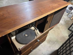 Mid-Century Modern Console Stereo with Turntable