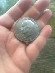 1972 Eisenhower Dollar Coin (Obverse)