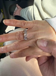 Diamond Cluster and Pave Band Ring