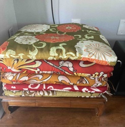 Set of Four Floral/Patterned Cushions