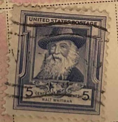 5 Cents Walt Whitman United States Postage Stamp