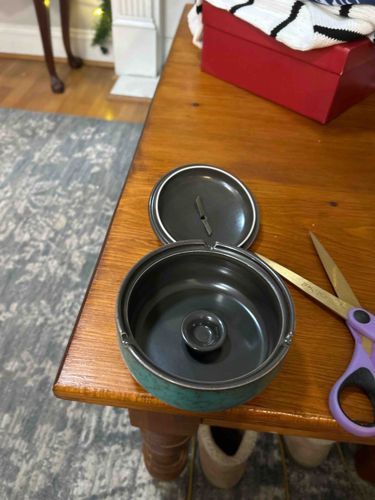 Mid-Century Modern Ceramic Covered Ashtray