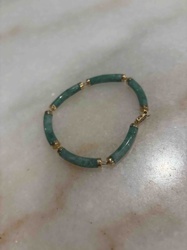 Jade and Gold Link Bracelet