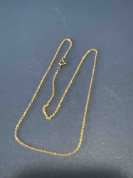 Gold-Tone Rolo Chain Necklace