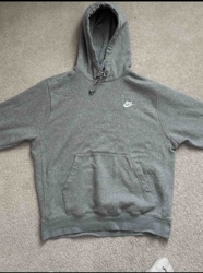 Nike Men's Grey Fleece Pullover Hoodie