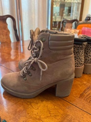 Olive Street Lace-Up Block Heel Ankle Boots