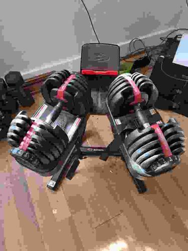 Bowflex SelectTech 552 Adjustable Dumbbells with Media Stand