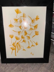 Framed Dandelion Seed Art Print