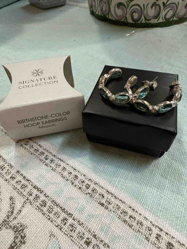 Avon Signature Collection Birthstone-Color Hoop Earrings - March
