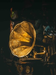 Antique Horn Gramophone