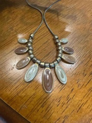 Oval Enamel Bead Collar Necklace
