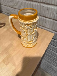Vintage German-Style Ceramic Beer Stein