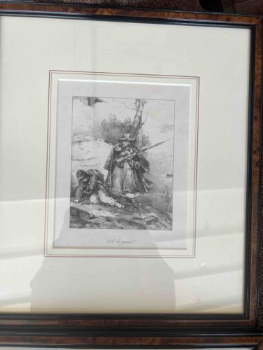 Framed Intaglio Print 'Oh! les gueux!'