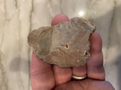 Paleolithic Bifacial Chert Tool (Axe/Scraper)