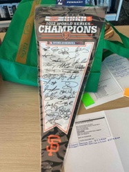 San Francisco Giants 2012 World Series Champions Autographed Pennant