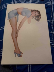 Pin-up Girl Art Print by Pruett