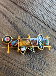 Abstract Mixed Media Brooch