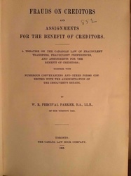 Frauds on Creditors and Assignments for the Benefit of Creditors