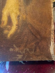 Fragment of a Large-Scale Oil Painting on Canvas