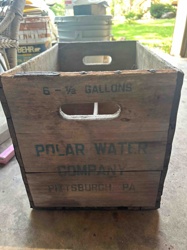 Polar Water Company Wooden Beverage Crate