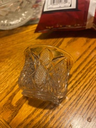 Pressed Glass Jelly Compote or Relish Dish