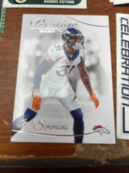 Justin Simmons 2016 Panini Prestige RCBS Football Card