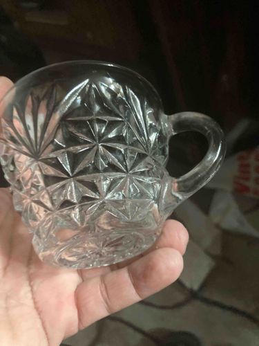 Pressed Glass Teacup or Punch Cup