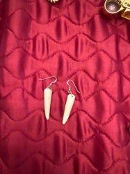 Tusk-Shaped Drop Earrings