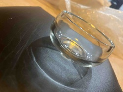 Clear Glass Tea Cup or Tasting Bowl from IDL NY USA