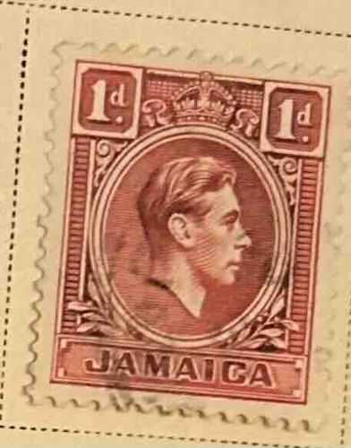 Jamaica 1d Stamp featuring King George VI