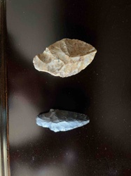 Prehistoric Stone Tools (Flint Knapped Scraper and Arrowhead/Projectile Point)