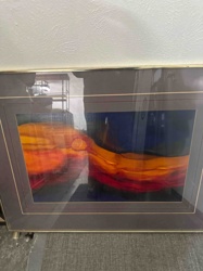 Abstract Multi-Color Framed Artwork