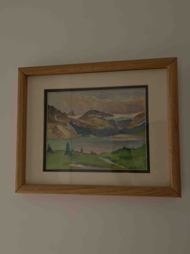 Mountain Lake Landscape Painting by Jimmy Simpson (1968)