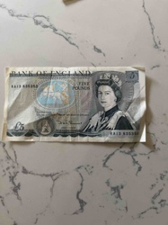 Bank of England Five Pound Note (Queen Elizabeth II, D.H.F. Somerset Signature)