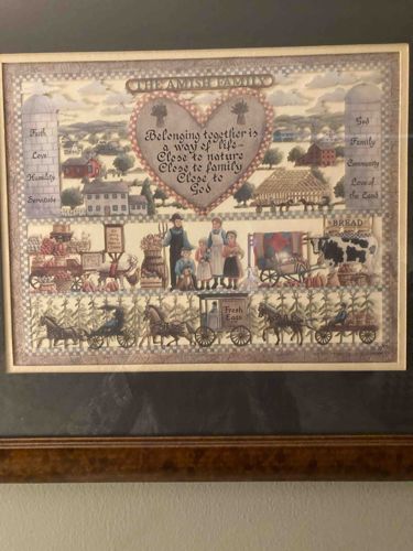 Berni Parker 'The Amish Family' Framed Print