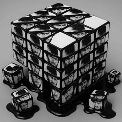 Clint Eastwood 'Man with No Name' Themed Rubik's Cube with Oozing Effect