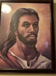 Portrait of Jesus Christ by John Campbell (Framed Print)