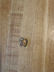 14K Gold Heart Charm with Rose Gold Bow and Diamond Accents