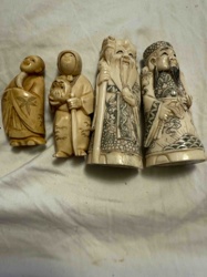 Set of Four Carved Deities/Figures