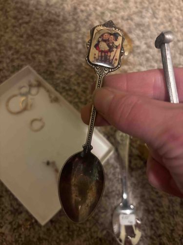 Vintage Souvenir Spoon with Enamel Inlay