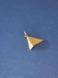 Textured Gold Pyramid Pendant