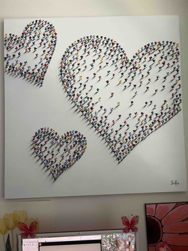 Heart-Shaped 'Little People' Wall Art