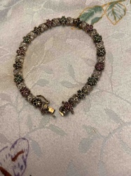 Multi-Gemstone Cluster Tennis Bracelet