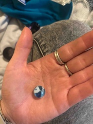Blue and White Swirl Glass Marble