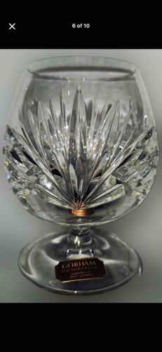 Gorham Gold Rhapsody Crystal Brandy Snifter