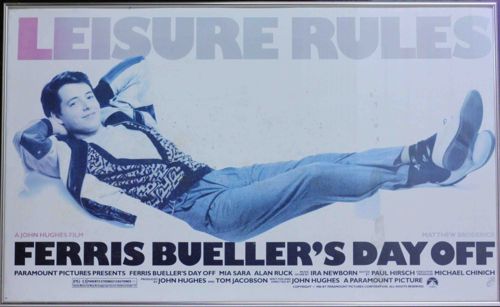 Ferris Bueller's Day Off 'Leisure Rules' Original Promotional Poster